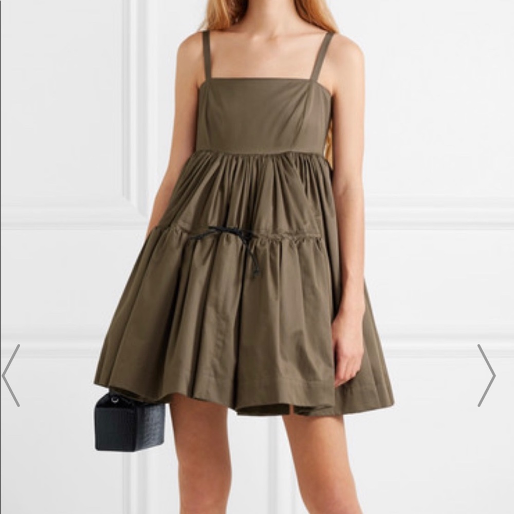 Molly Goddard Phillipa Cotton Twill Mini Dress